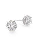 Expression Four-Prong Cubic Zirconia Stud Earrings - SILVER