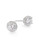 Expression Four-Prong Cubic Zirconia Stud Earrings - SILVER