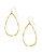 Nadri Large Organic Teardrops with Stones - GOLD