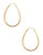 Nadri Gold 2 inch Tapered Elongated Hoop - GOLD