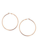 Guess Thin Rose Tone Hoop Earring - ROSE GOLD