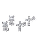 Expression Sterling Silver CZ Set Earrings - SILVER