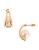 Expression Pearl Trapped Stud Earrings - BEIGE