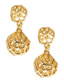 Kara Ross Goldtone Double Drop Earrings - GOLD