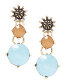 R.J. Graziano Multi-Stone Drop Earrings - BLUE