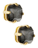 Expression Glitter Candy Stud Earrings - BLACK