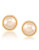 Carolee Peach Blossom Stud Pierced Gold Tone Earring - PINK