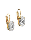 Kate Spade New York Draped Jewels Oval Leverback Earrings - CLEAR/GOLD