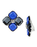 Haskell Purple Label Tribal Glam Metal Clip On Earring - BLUE