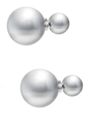 Expression Double Sided Ball Earrings - SILVER