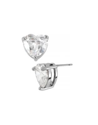 Betsey Johnson Crystal Heart Stud Earring - CRYSTAL