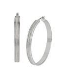 Kenneth Cole New York Large Chain Hoop Earring - SILVER