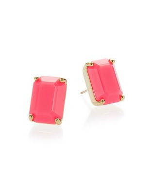 Kate Spade New York Emerald Cut Stud Earrings - GERANIUM