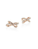 Kate Spade New York Pave Tied Up Bow Stud Earrings - ROSE GOLD