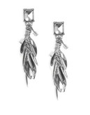 Expression Leaves Drop Earrings - SILVER