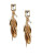 Expression Leaves Drop Earrings - GOLD