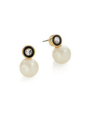 Kate Spade New York Pearly Delight Drop Stud Earrings - WHITE