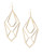 Expression Geometric Cut-Out Drop Earrings - GOLD