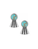 Lucky Brand Turquoise Feather Stud Earrings - TURQUOISE