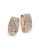 Guess Pave Hinge Hoops Earrings - ROSE GOLD