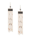 Guess Fringe Chain Statement Earrings - ROSE GOLD