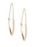 Guess Goldtone Oval Accent Hoop Earrings - GOLD