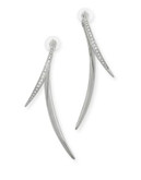 Guess Front-to-Back Crystal Accent Drop Earrings - SILVER