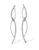 Guess Faceted Stone Drop Earrings - SILVER