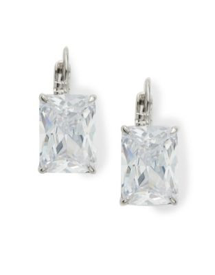 Kate Spade New York Draped Jewels Emerald Cut Drop Earrings - CLEAR
