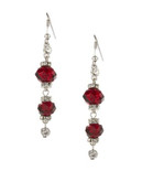 Expression Candy Bead Link Earrings - RED