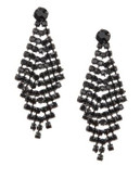 Expression Multi-Row Chandelier Earrings - BLACK
