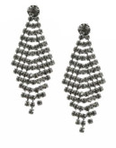 Expression Multi-Row Chandelier Earrings - DARK GREY