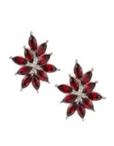 Expression Navette Petal Earrings - RED