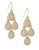 Expression Glitter Paper Chandelier Earrings - SILVER