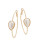 Expression Beaded Hammered Hoop Earrings - WHITE