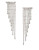 Expression Graduated Rhinestone Row Earrings - SILVER