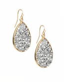 Expression Large Plated Teardrop Earrings - SILVER