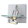Focus Wall Light, Matte Nickel with Chrome Accents, Clear Glass