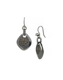 Kenneth Cole New York Pave Sculptural Drop Earrings - BLACK