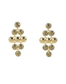 Kensie Textured Circle Kite Earrings - GOLD