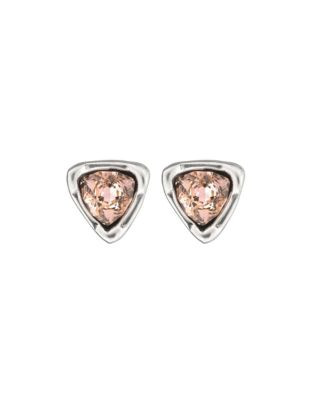 Uno De 50 Trilliant Crystal Stud Earrings - PINK