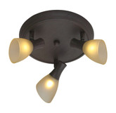 Ona Ceiling Light-3L, Antique Brown with Champagne Glass