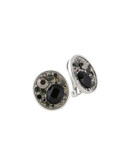 Jones New York Speckled Stone Clip-On Earrings - BLACK