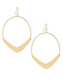 Expression Chevron Hoop Earrings - GOLD