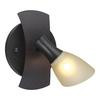 Ona Wall Light, Antique Brown with Champagne Glass