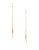 Kenneth Jay Lane Loop Top Bar Tassel Earrings - GOLD
