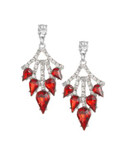 Expression Chandelier Ruby Red Earrings - RED