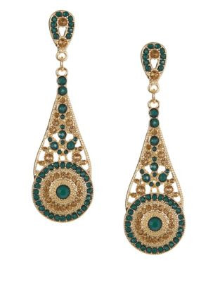 Expression Jewel-Embellished Drop Earrings - BLUE