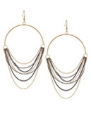 Expression Layered Chain Hoop Earrings - MULTI