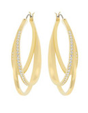 Swarovski Gold Plated Swarovski Crystal Hoop Earring - GOLD
